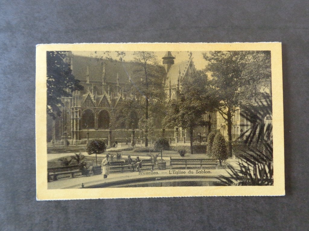 1 ancienne carte postale de l'église du Sablon à Bruxelles, Enlèvement