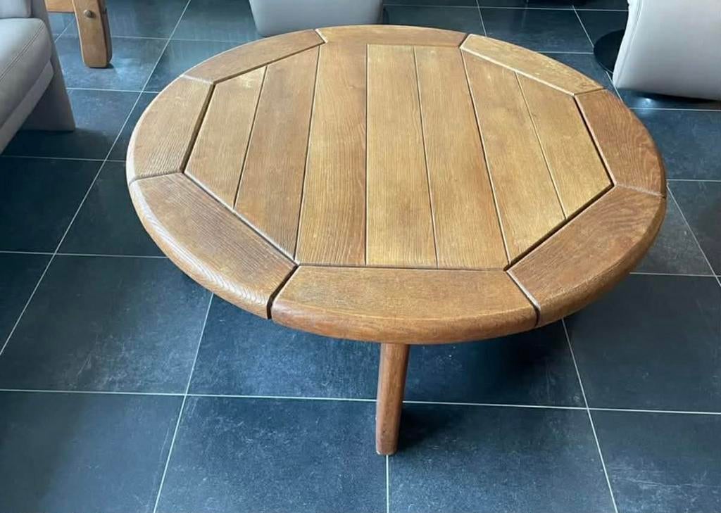Table basse ronde de 115 cm pleine de bois, Maison & Meubles, Tables | Tables de salon, 100 à 150 cm, Moins de 50 cm, Rond, Comme neuf