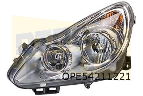 Opel Corsa D (-1/11) koplamp Links chrome (EF) OES! 93189357, -, Verzenden, -, Opel