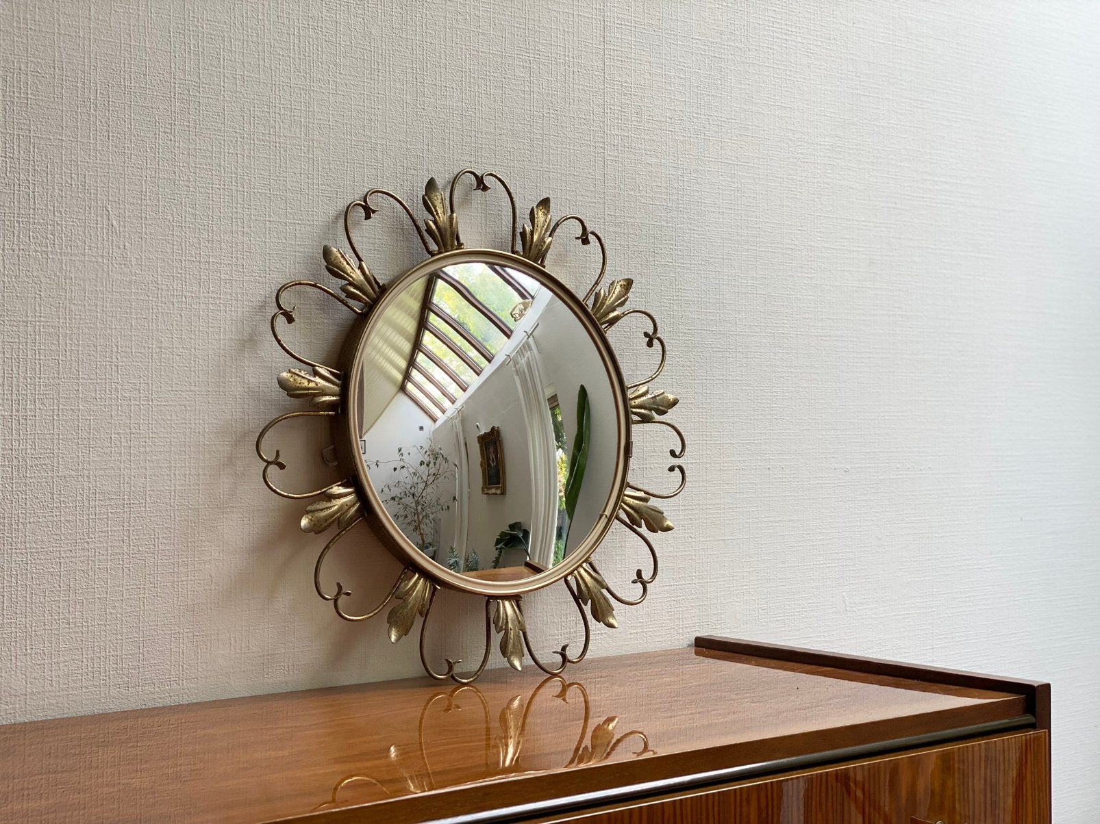 Vintage Deknudt Zonnespiegel, Antiek en Kunst, Ophalen