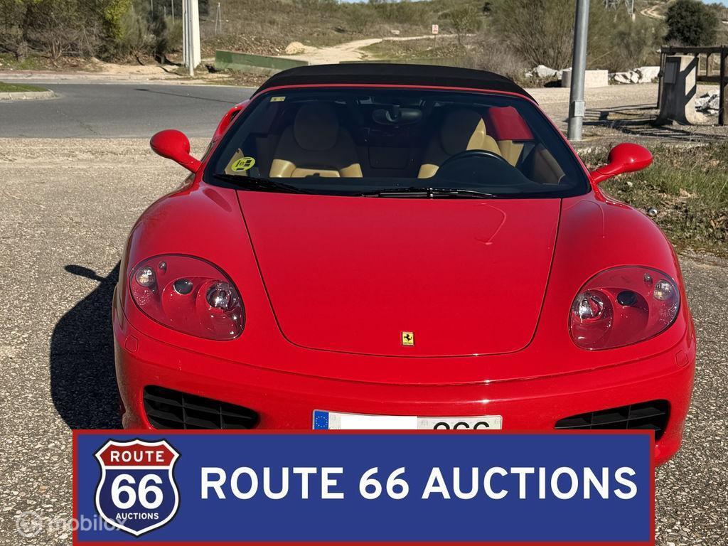 Ferrari 360 Spider | 2004 | Route 66 Auctions, Gebruikt, Zwart, Bedrijf, Handgeschakeld