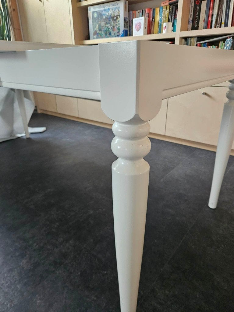 Tafel en 6 stoelen, Huis en Inrichting, Ophalen, Klassiek-modern/Scandinavisch, 50 tot 100 cm, Zo goed als nieuw