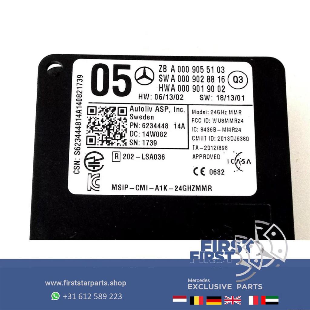 A0009055103 radar sensor Mercedes W176 W246 W117 W156 W166 W, Utilisé, -, -, Enlèvement ou Envoi