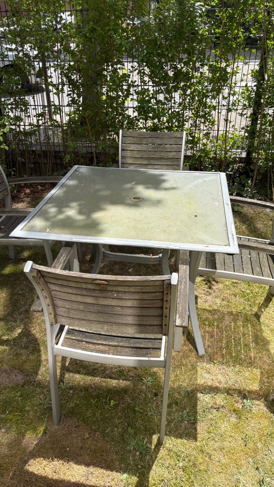 Terrastafel, Jardin & Terrasse, Tables de jardin, Enlèvement, Utilisé, Carré, Métal