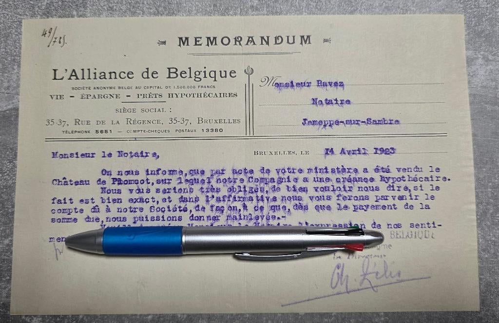 Jemeppe sur sambre+lettres à en-tête+Lot de 10+Assurance, Enlèvement, Avant 1920, Non affranchie, Namur