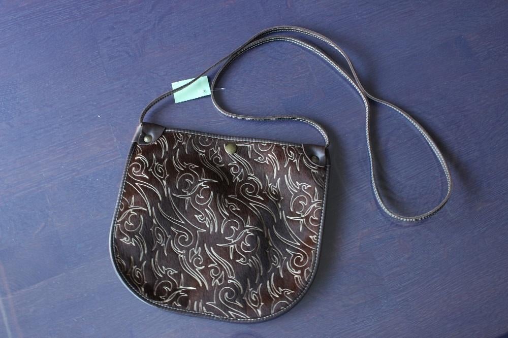 Leder Handtas fiocchi, Enlèvement ou Envoi, Utilisé, Brun, Sac à main