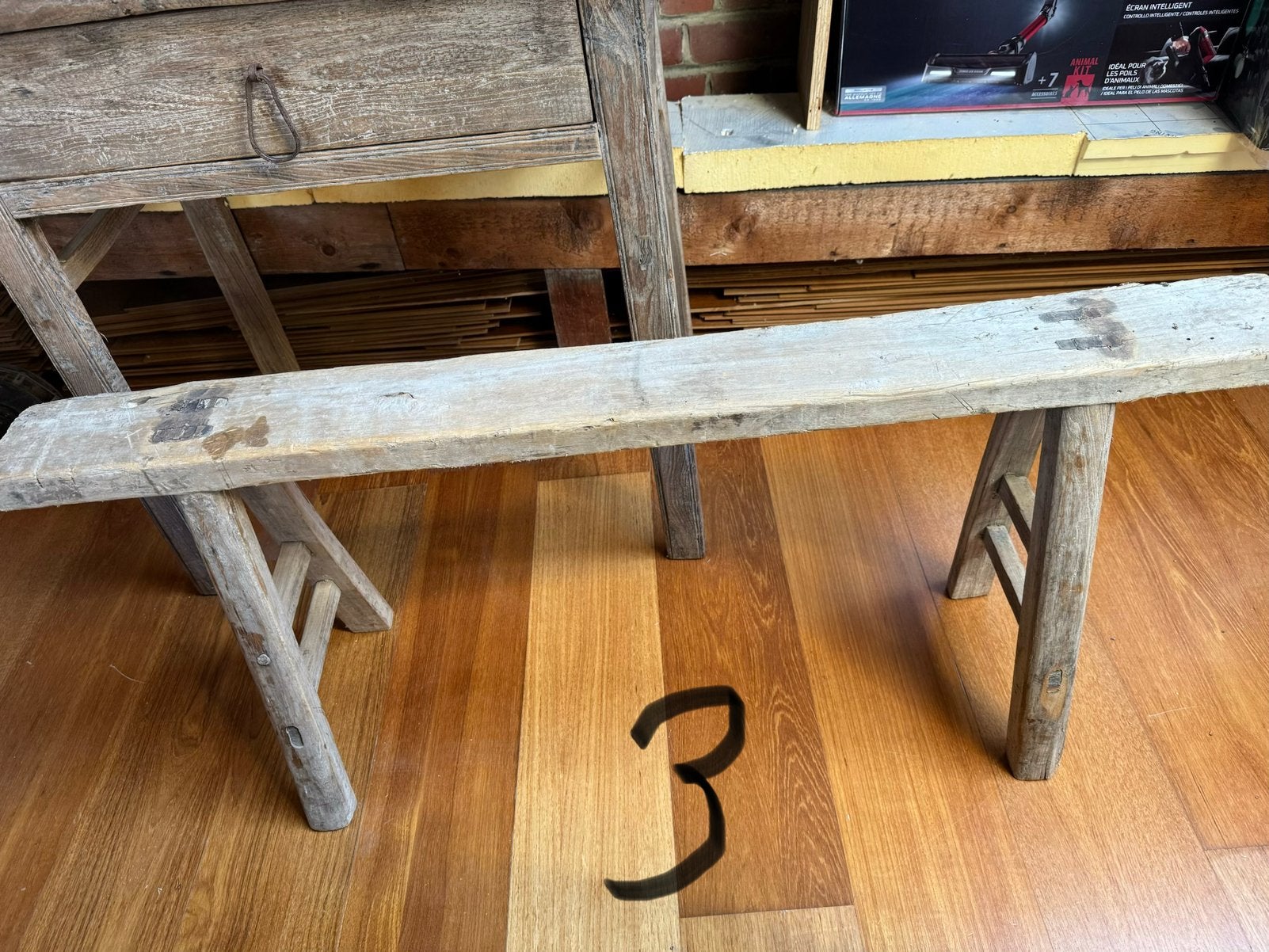 Landelijk stoer sober bankje, Ophalen, Zo goed als nieuw, Landelijk