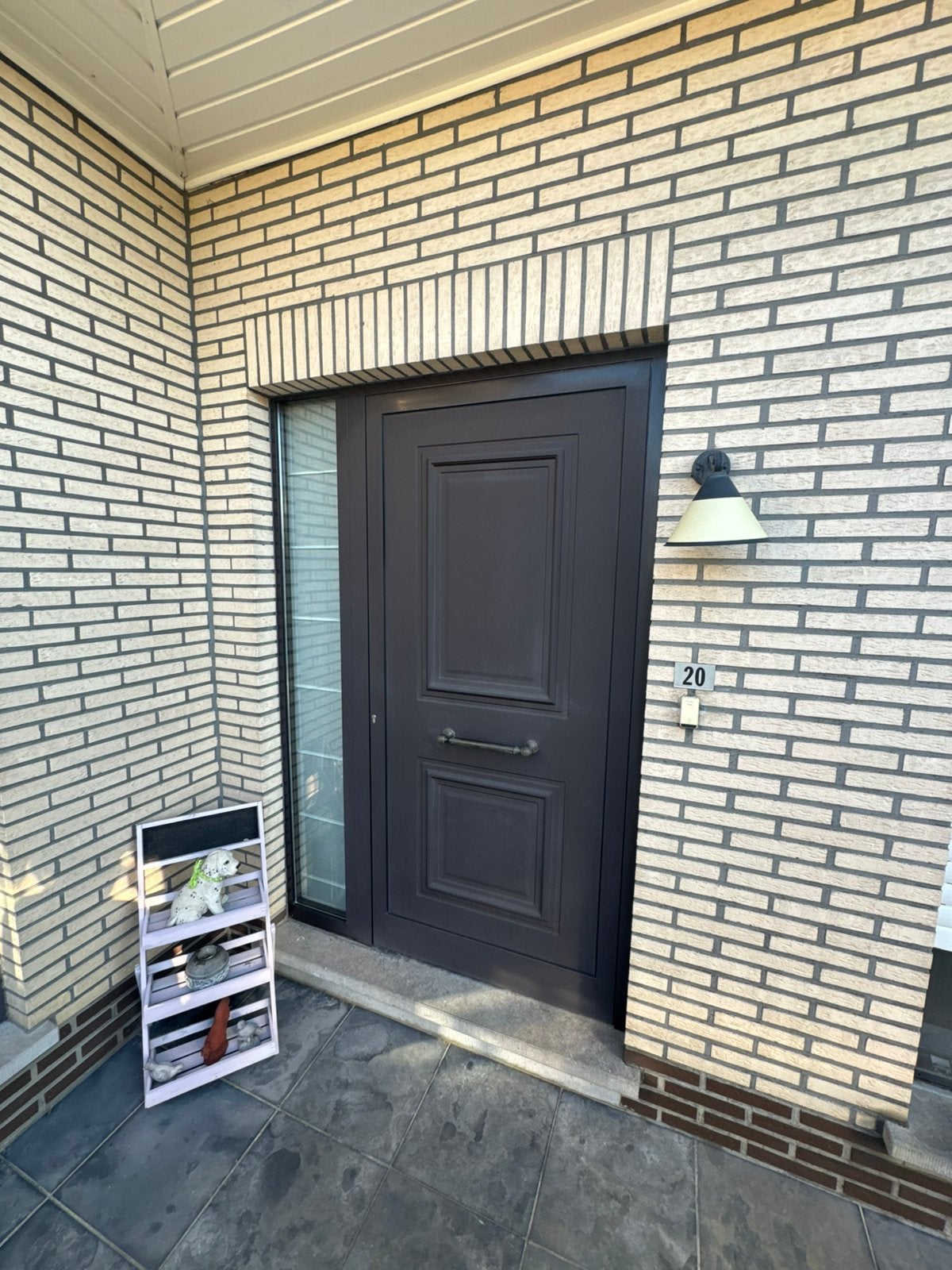 Aluminium deur Ral 8019 mat met sierpaneel en zijlicht, Bricolage & Construction, Vitres, Châssis & Fenêtres, Fenêtre de façade ou Vitre