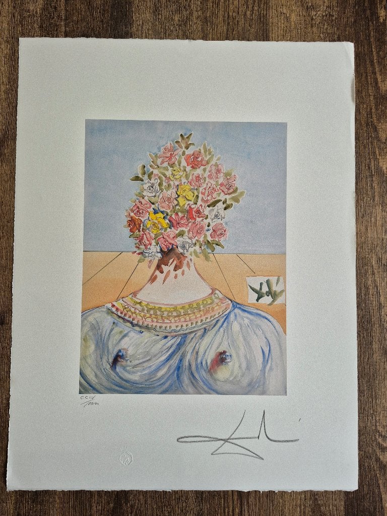 Salvador Dali Lithografie off set 50x65 cm. 65€, Antiek en Kunst, Ophalen of Verzenden, Lithografie