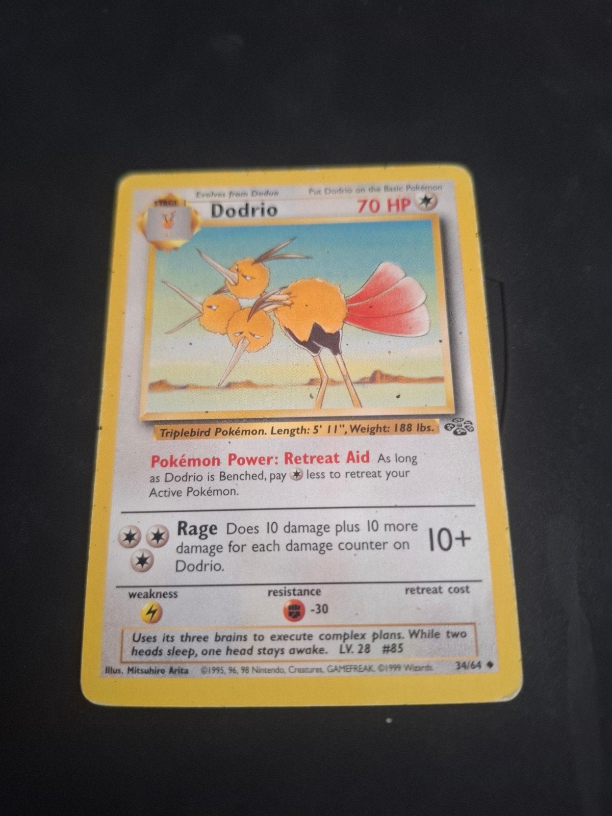 Dodrio Pokémon Kaart 34/64 Jungle Set 1999, Ophalen of Verzenden