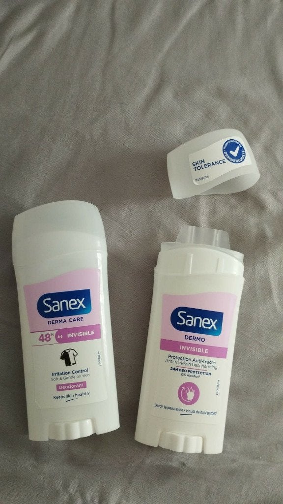 Lot de 2 Déo stick SANEX Derma Care 48H Invisible (2x 65 ml), Enlèvement, Comme neuf, Déodorant ou Spray corporel