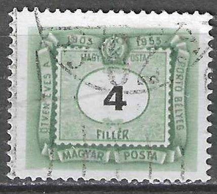Hongrie 1953 - Yvert 197TX - Timbre fiscal - 4 fi (ST), Envoi, Affranchi