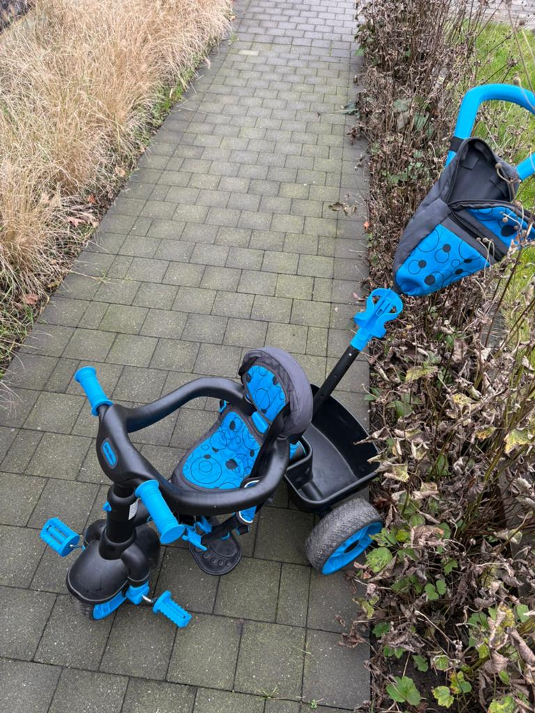 Duwfiets blauw, Fietsen en Brommers, Ophalen, Gebruikt, Duwstang