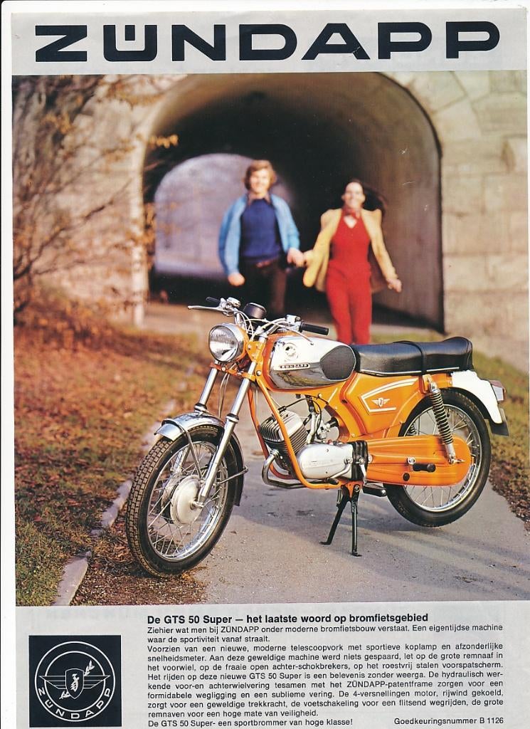 Folder Zündapp GTS 50 Super, Fietsen en Brommers, Ophalen of Verzenden, Nieuw, Overige typen