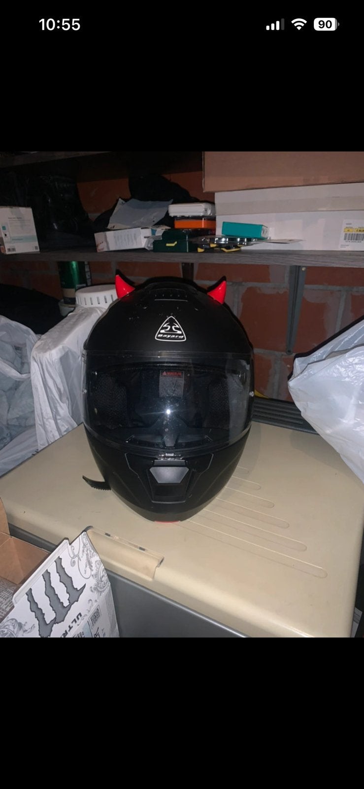 Brommer helm maar smal, Fietsen en Brommers, Brommerhelmen, Ophalen, Zo goed als nieuw