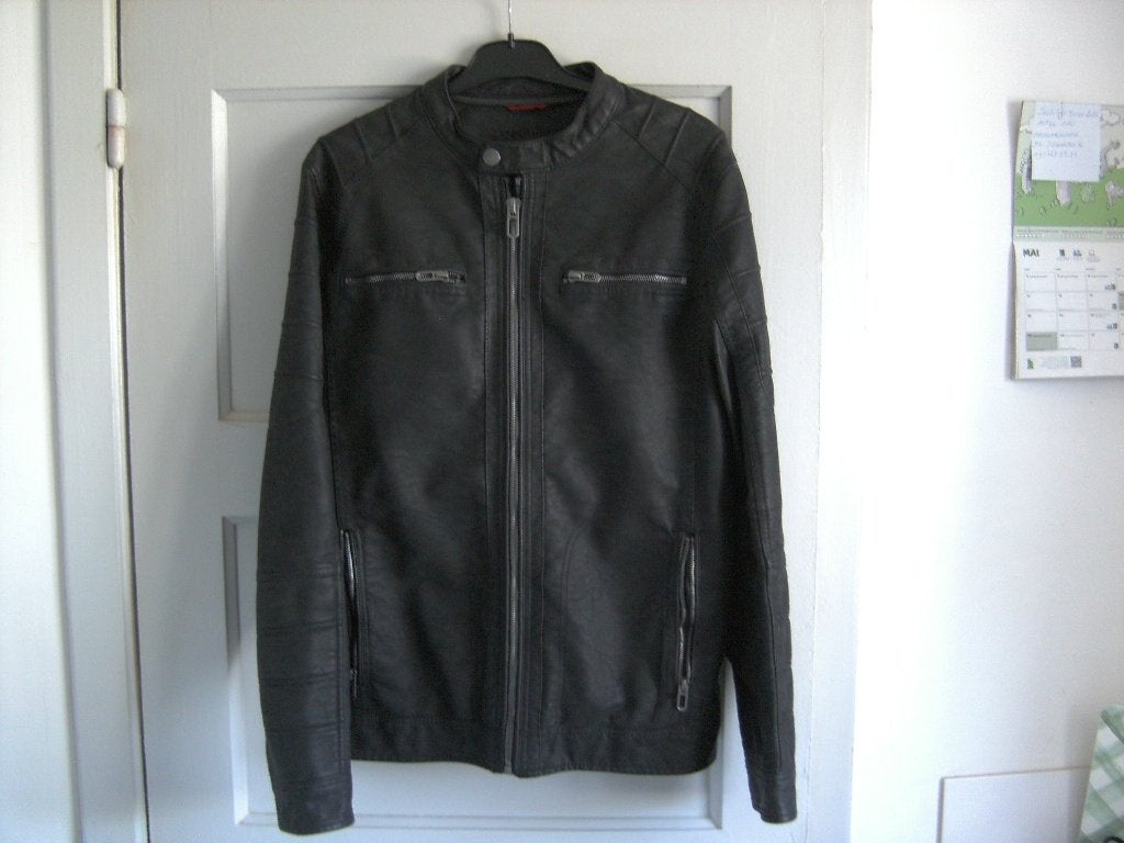 Blouson cuir, Enlèvement, Comme neuf, Taille 48/50 (M), Noir