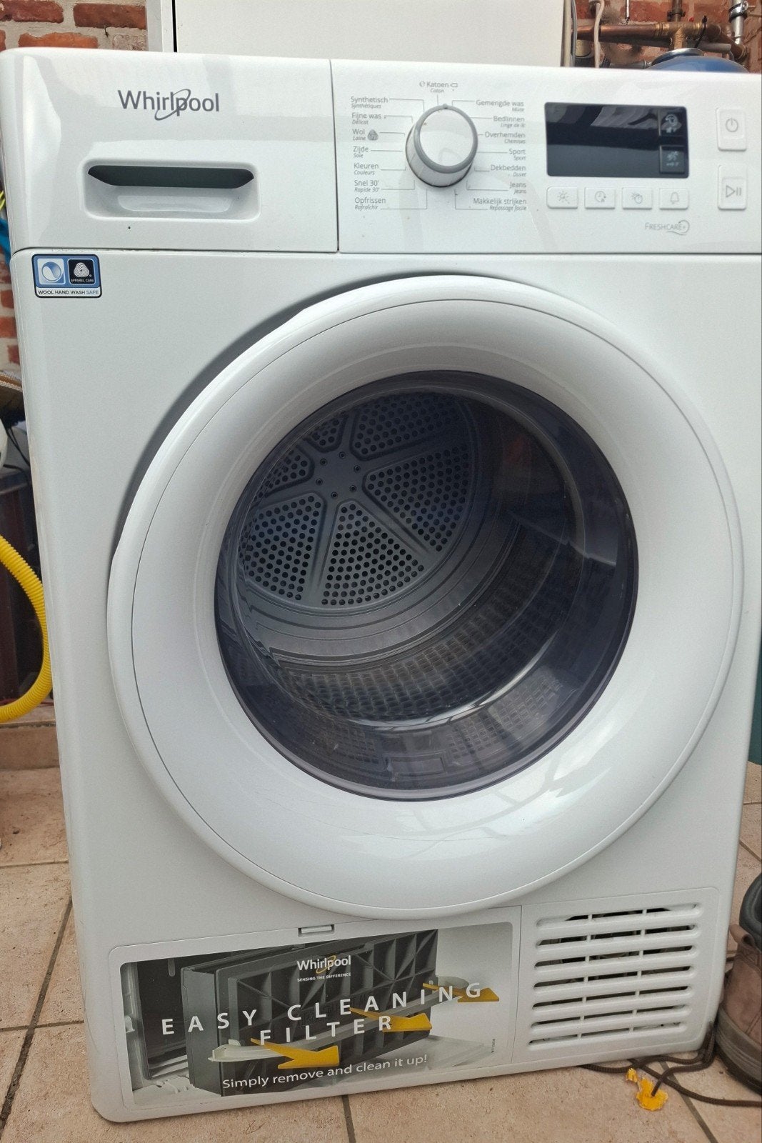 Droogkast whirlpool, Ophalen