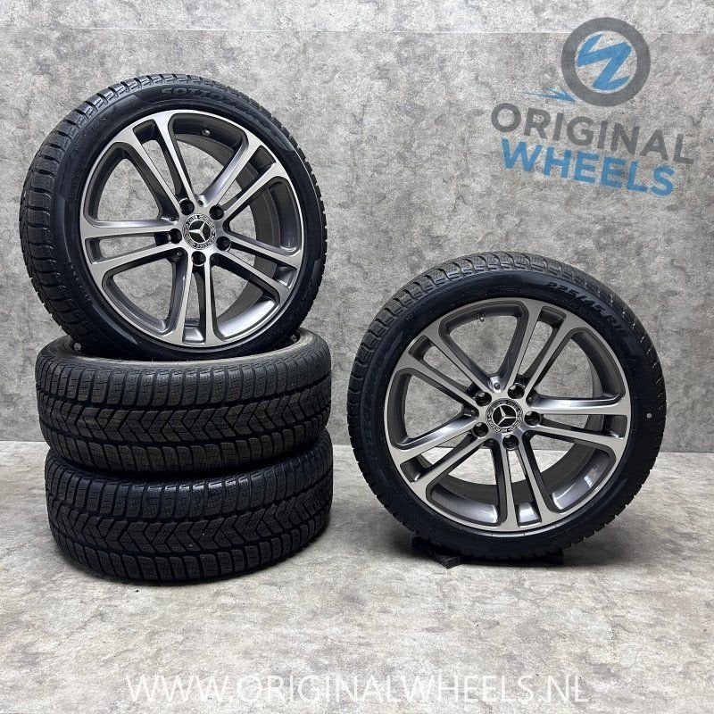 18 inch originele velgen + winterbanden MB C klasse W206, Neuf, Pneus et Jantes, Pneus hiver, -
