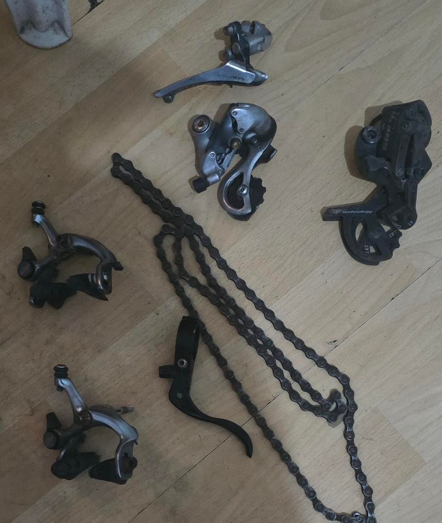Set remmen en derailleur, + andere,  retro racefiets, Fietsen en Brommers, Ophalen