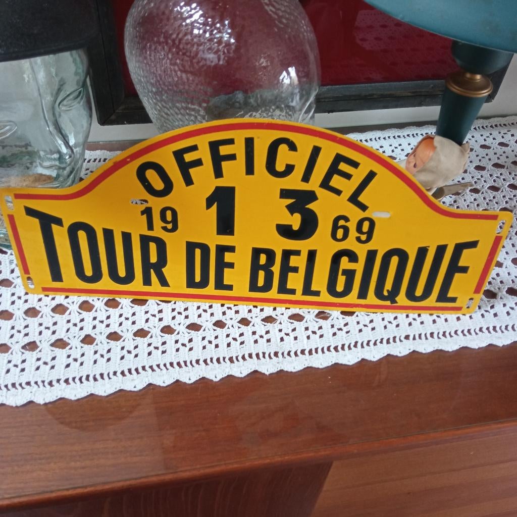 Plaquette „TOUR OF BELGIUM 1969", Ophalen of Verzenden, Gebruikt, Auto's
