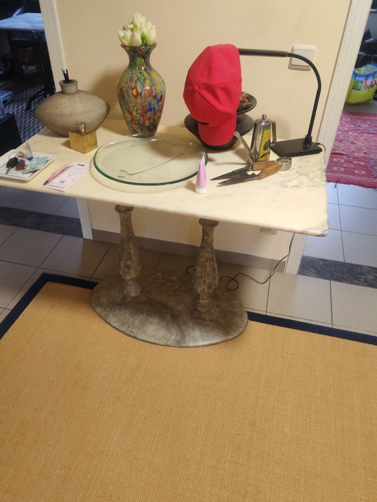 marmeren tafel, Ophalen, 50 – 75, Gebruikt, 100 tot 150 cm