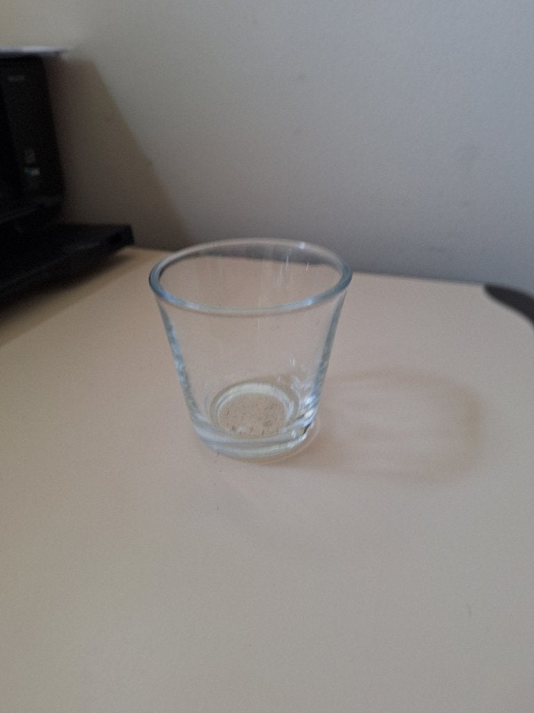 glazen waxinelichthouder, Ophalen of Verzenden, Zo goed als nieuw, Glas, Waxinelichthouder