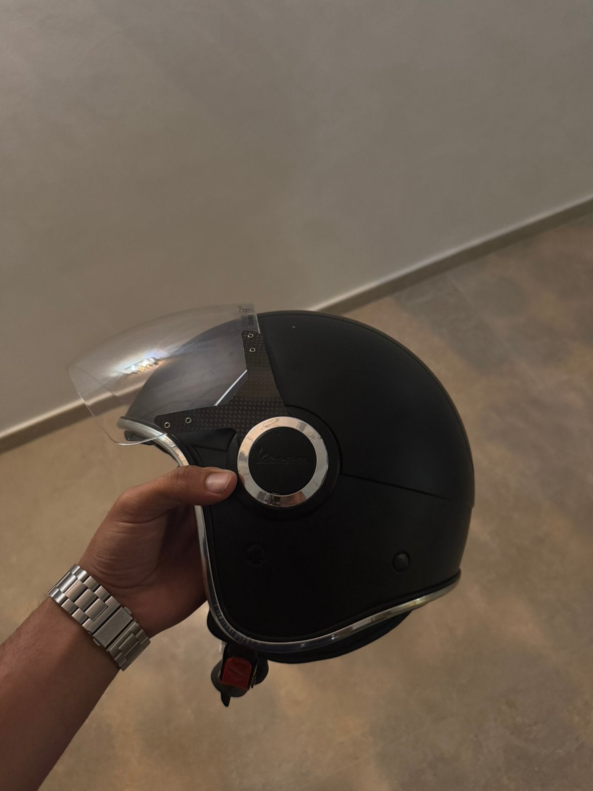 Vespa helm zwart, Ophalen, Zo goed als nieuw