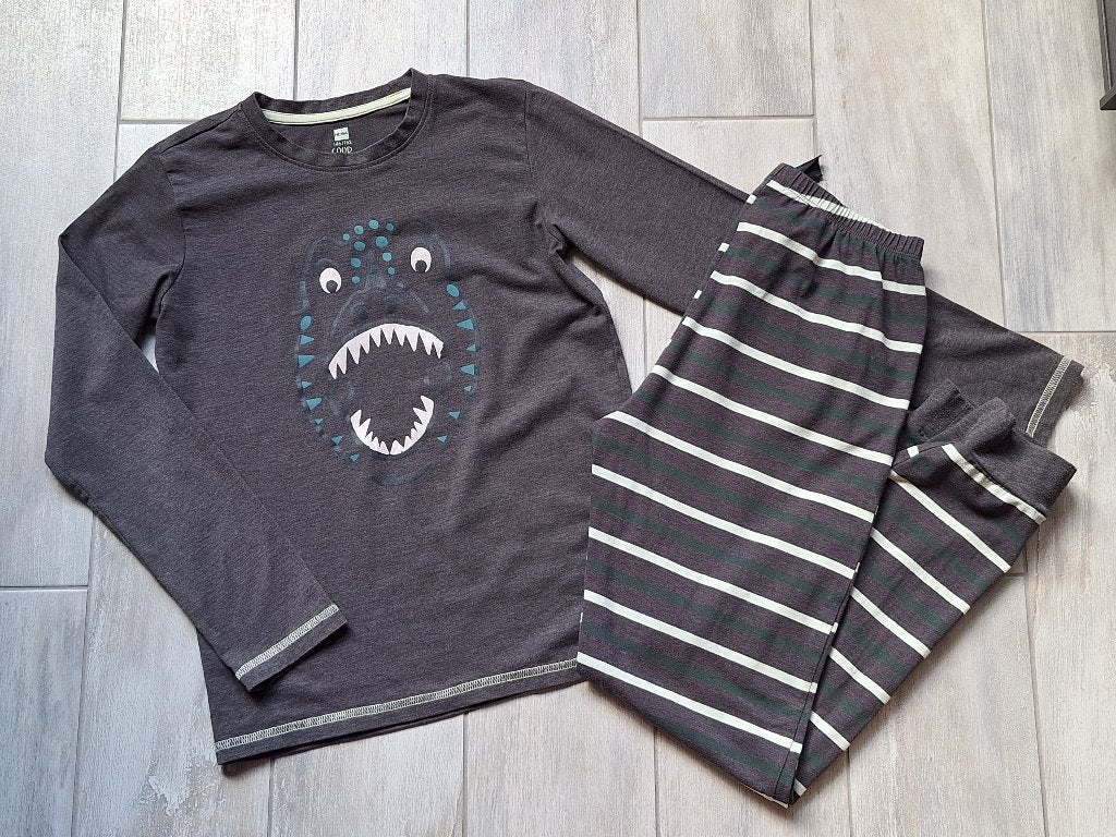 ★ M146/152 - Pyjama Dino, Enlèvement ou Envoi, Utilisé, Garçon, Vêtements de nuit ou Sous-vêtements