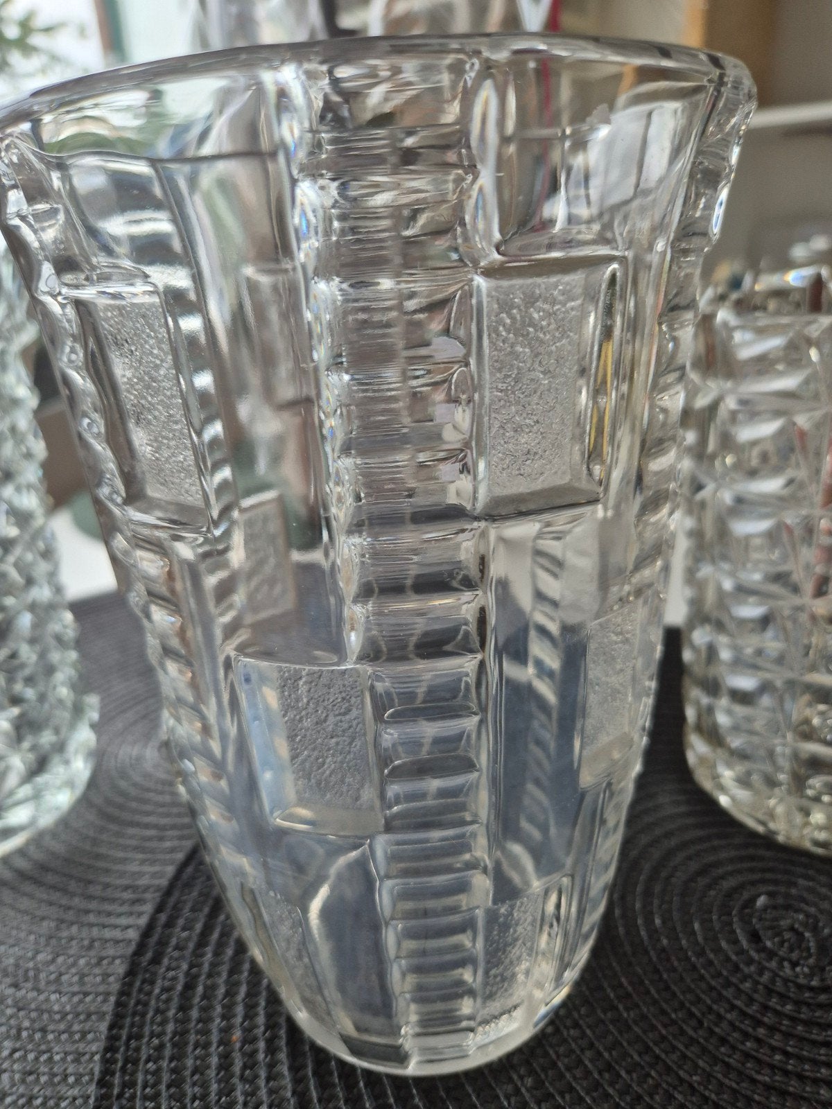 Vase en verre moulé transparent, modèle "Marceau", d, Ophalen