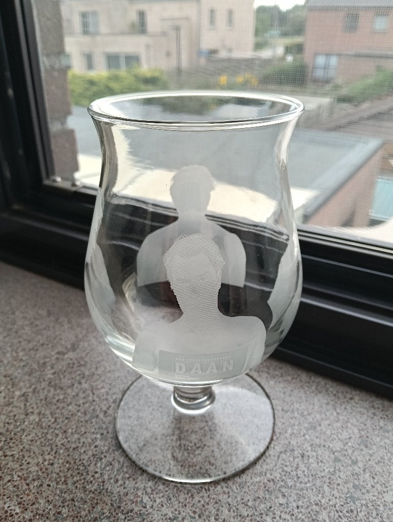 Duvel glas Daan (wit), Ophalen, Zo goed als nieuw, Glas of Glazen, Duvel