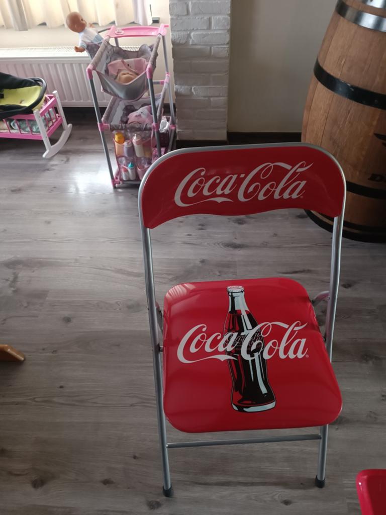 Coca Cola set - tafel en 2 stoelen, Enlèvement, Comme neuf