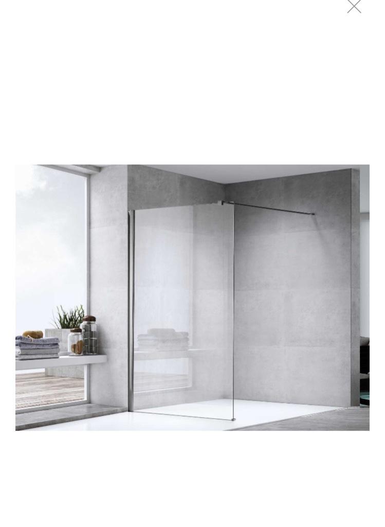 Douche glaswand Mawialux 120 X 195 x 8 chroom, Huis en Inrichting, Badkamer | Badkamermeubels, Ophalen
