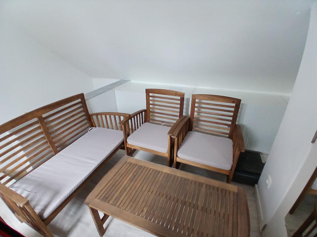 3-delige acacia lounge- tuinset, Tuin en Terras, Tuinsets en Loungesets, Ophalen, Zo goed als nieuw, Bank, Tuinset