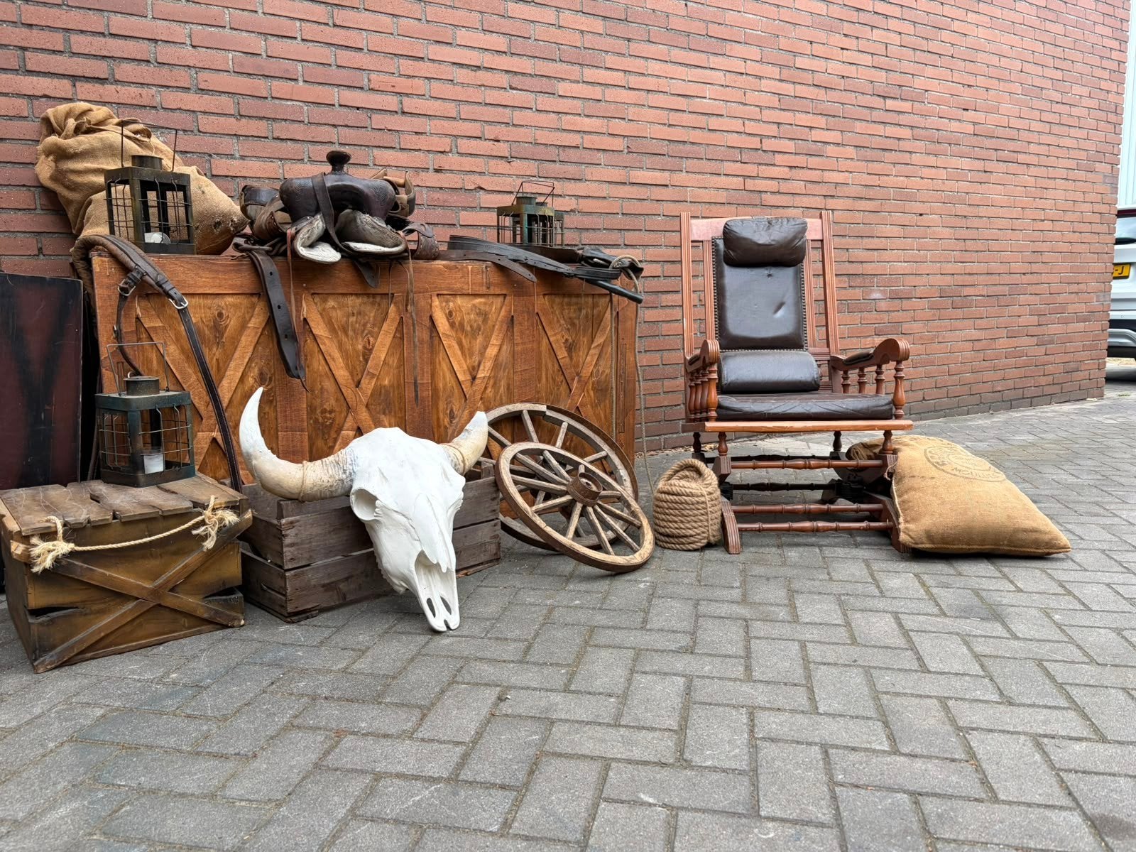 te huur decoratiepakletten country en western  cowboy feest, Ophalen