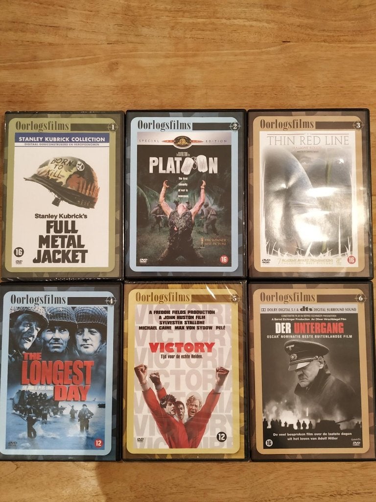 Oorlogfims reeks - 10 DVD’s., Ophalen, Gebruikt, Overige genres