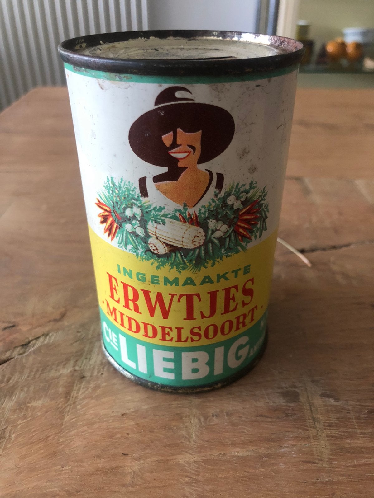 Tirelire en étain Liebig Pea Oxo, Enlèvement ou Envoi, Utilisé