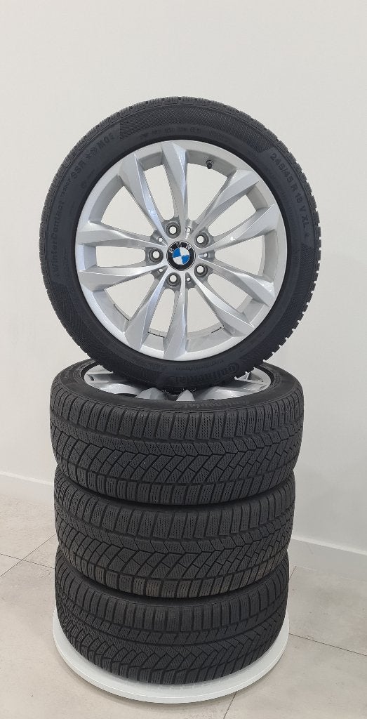 Originele BMW 18" winterset – 6 Reeks / 5 Reeks, Auto-onderdelen, Banden en Velgen, Ophalen, 18 inch, 245 mm, Velg(en)