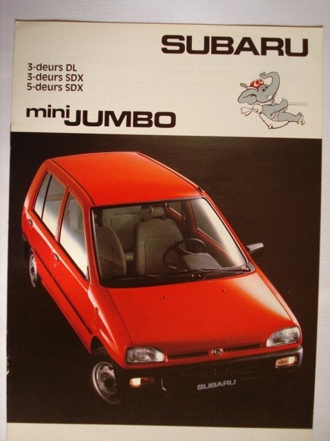 Subaru Mini Jumbo 1989 Brochure Catalogue Prospekt, Envoi, Utilisé, Autres marques