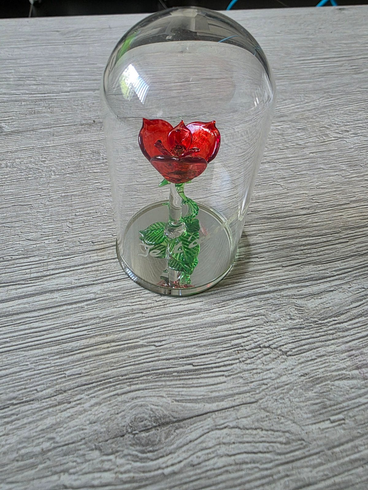 Roos onder glas van Beauty and the Beast, Verzamelen, Disney, Zo goed als nieuw, Beeldje of Figuurtje, Assepoester of Belle, Ophalen of Verzenden