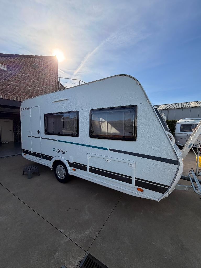 Dethleffs 420 QSH  mover /voortent / fietsendrager, Caravans en Kamperen, Caravans, Ringverwarming, Bedrijf, Treinzit, Tot en met 3