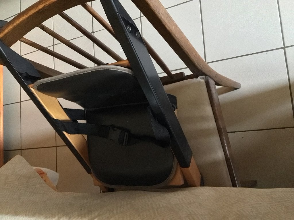 Vakantie kinderstoeltje op stoel aan tafel kinder eetstoel, Ophalen of Verzenden