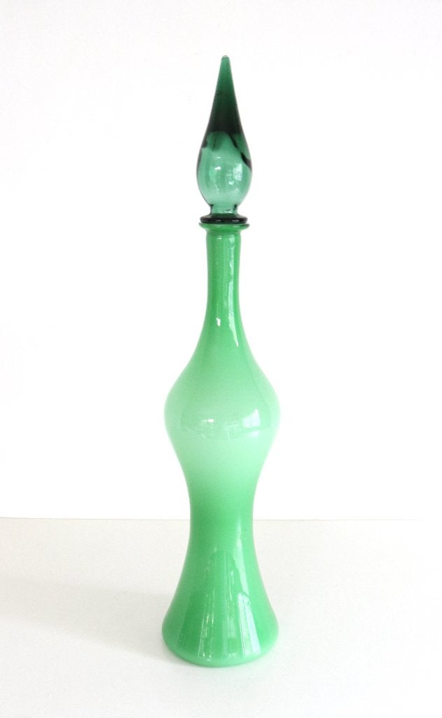 Vintage Empoli Art Glass Decanter with Stopper, Antiek en Kunst, Ophalen of Verzenden