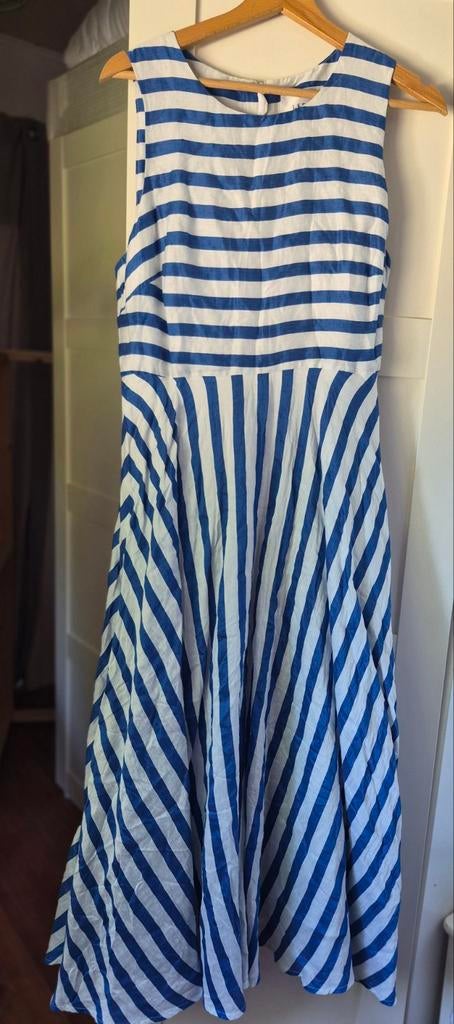 ​Robe d'été L.K. Bennett - Rayée Bleu et Blanc  -, Kleding | Dames, Gelegenheidskleding, Blauw, Ophalen of Verzenden