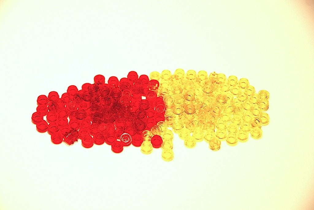 Briques LEGO 1X1 transparentes 2x 100 pièces NEUVES, Enlèvement ou Envoi, Neuf, Briques en vrac, Lego