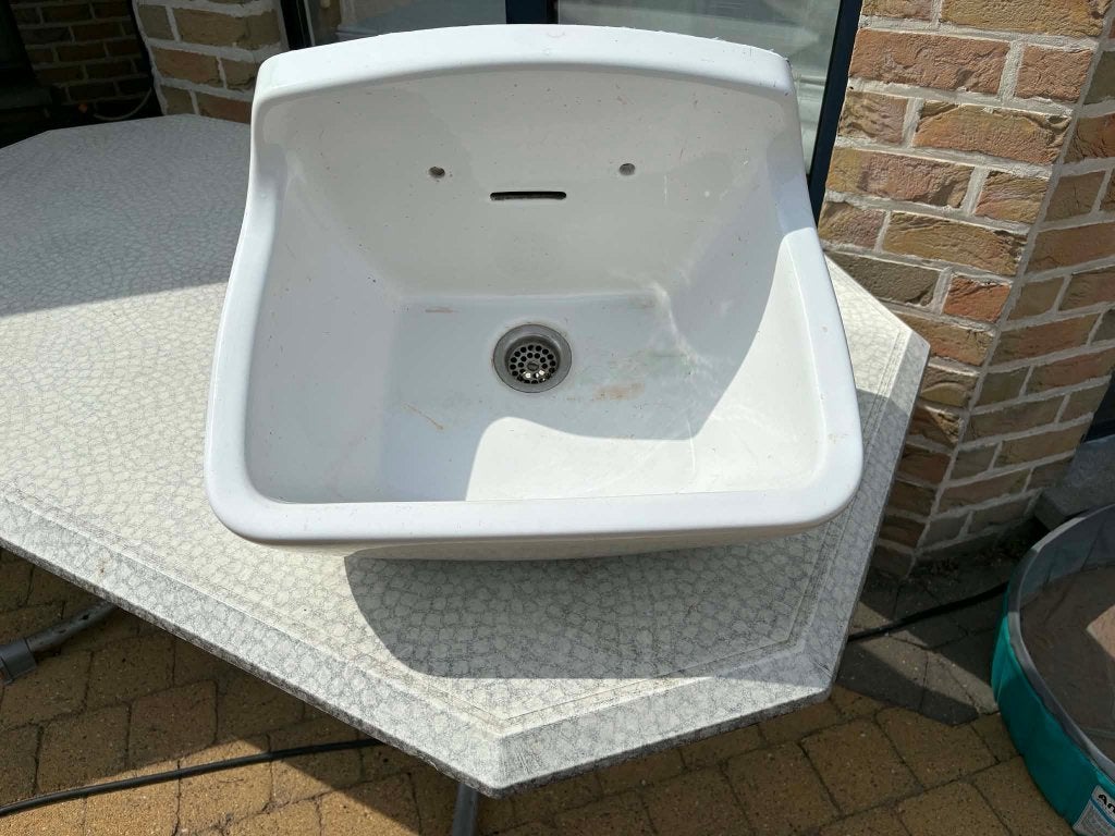 Wasbak in steen, Bricolage & Construction, Sanitaire, Enlèvement, Utilisé, Pierre, Lavabo