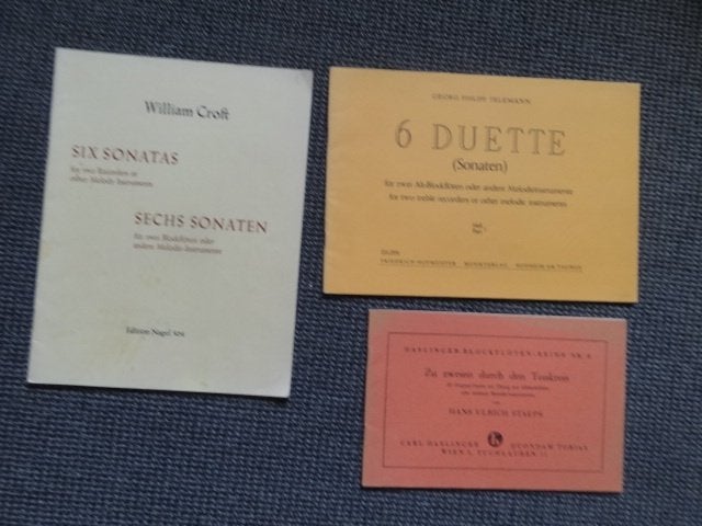 3 boeken, duetten voor de alt blokfluit, Musique & Instruments, Partitions, Classique, Utilisé, Flûte à bec, Thème
