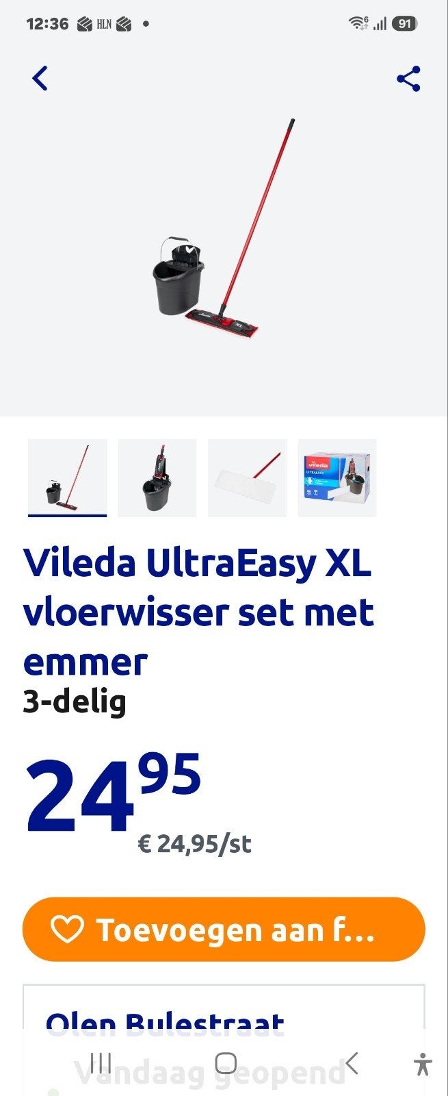 vileda emmer ultraeasy compleet nieuw, Ophalen, Dweilemmer, -bak, of -wagen