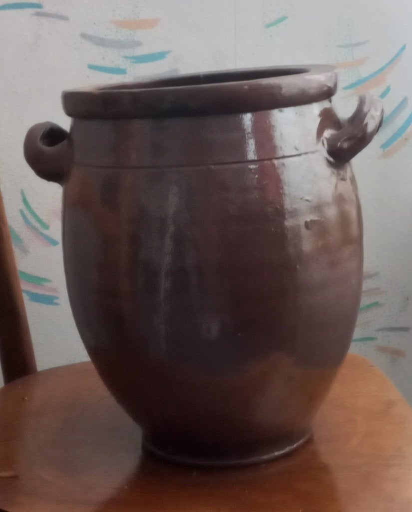 Ancien pot à crème  en grès brun, Antiek en Kunst, Antiek | Keramiek en Aardewerk, Ophalen