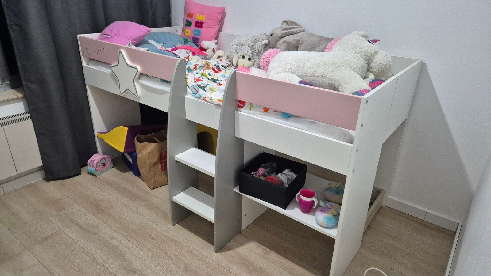 Houten halfhoog slaper, Kinderen en Baby's, Ophalen, Gebruikt, Halfhoogslaper