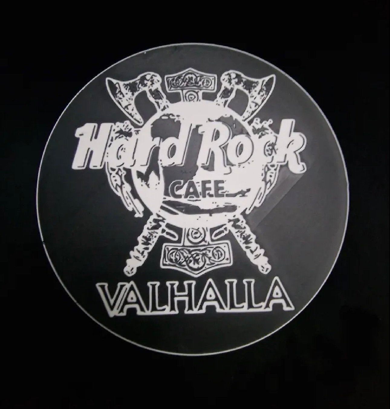 Hard Rock Valhalla plaat 26 cm rond, Verzenden, Nieuw, Reclamebord